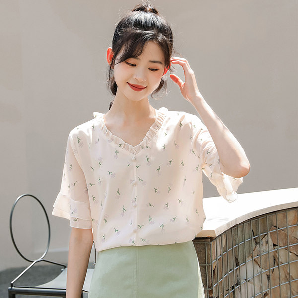 เสื้อชีฟองเกาหลี เสื้อชีฟองสวยๆ