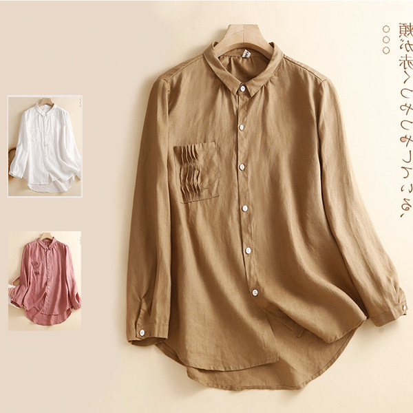 เสื้อลินิน เสื้อผ้าฝ้ายลินิน เสื้อเชิ้ตผ้าลินิน
