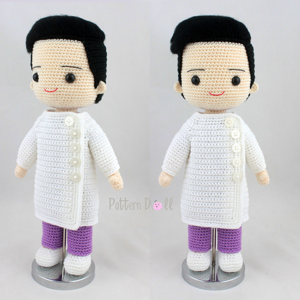 ตุ๊กตาถักชุดทันตแพทย์ชาย