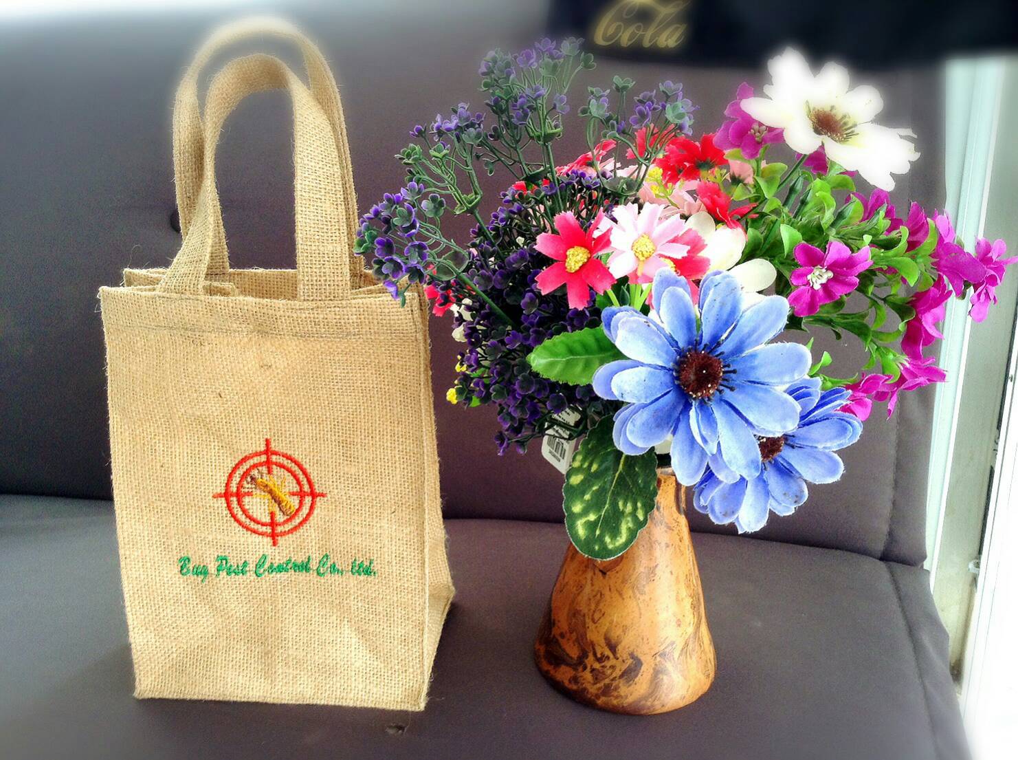 กระเป๋าผ้ากระสอบทรงเหลี่ยม