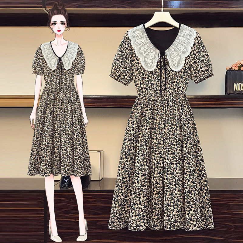 เดรสแขนสั้น มีไซส์ L-4XLอก 38-47 นิ้ว ใส่ได้ทั้งสาวหุ่นดีน่ารักจนถึงสาวอวบพลัสไซส์