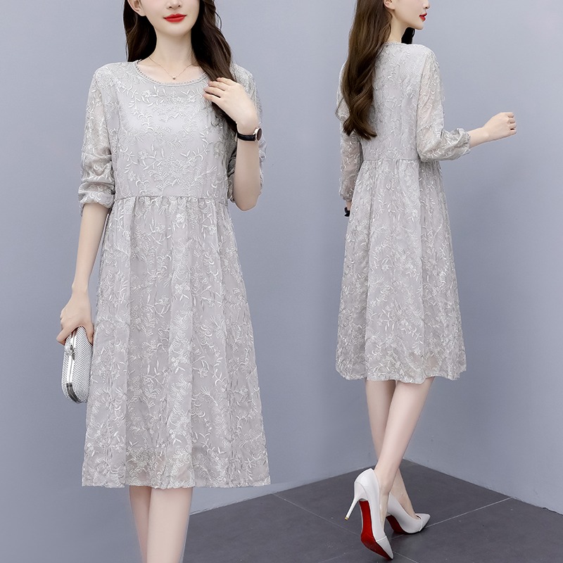 เดรสแขนสั้น มีไซส์ L-4XLอก 38-47 นิ้ว ใส่ได้ทั้งสาวหุ่นดีน่ารักจนถึงสาวอวบพลัสไซส์