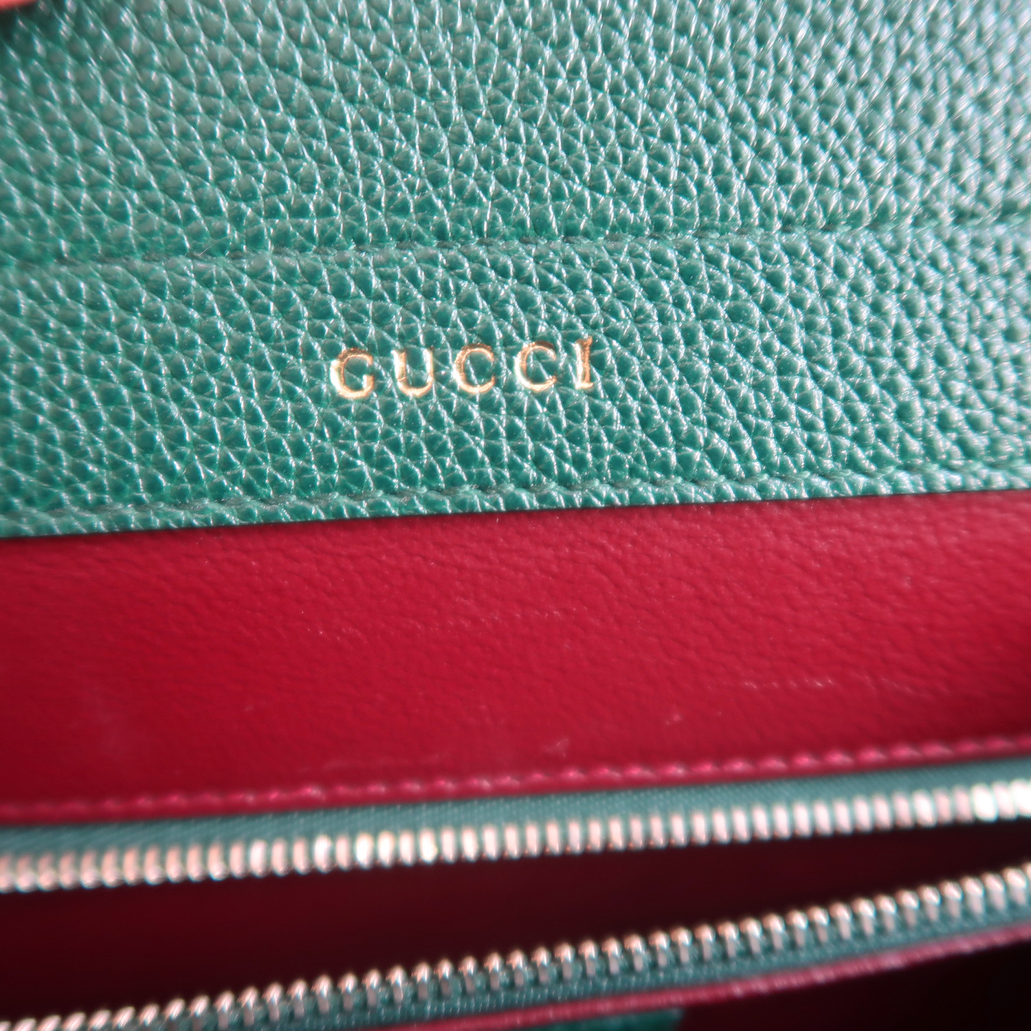 Gucci Green Grain Calfskin Zumi Top Handle Bag