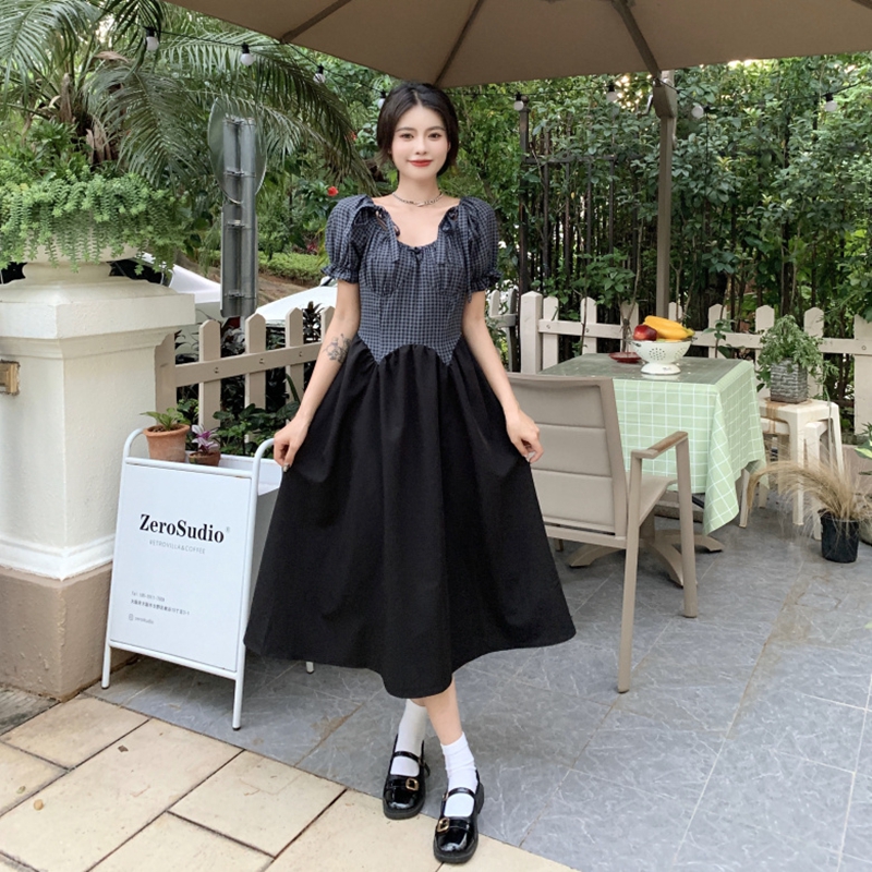 เดรสวัยรุ่น-เดรสคนอ้วนวัยรุ่น L-4XL(อก38-46 นิ้ว)