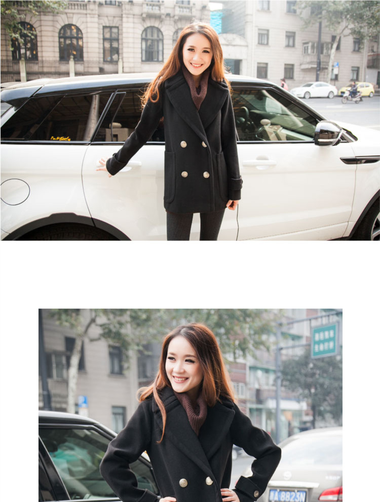 เสื้อโค้ทกันหนาว สีดำ ทรงสวย รุ่นนี้ดูหรูตรงกระดุมเลยจ้า ผ้าวูลผสมสำลี พร้อมบุซับในกันลม พร้อมส่งเลยจ้าา สีดำ