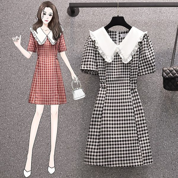 เดรสคนอ้วน เดรสสาวอวบ ชุดเดรสคนอ้วนวัยรุ่น ลายดอก BY PLUS SIZE Girl