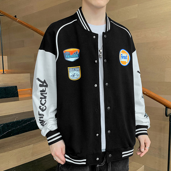 เสื้อแจ็คเก็ตเบสบอล เสื้อคลุม เสื้อแขนยาวสไตล์เกาหลี