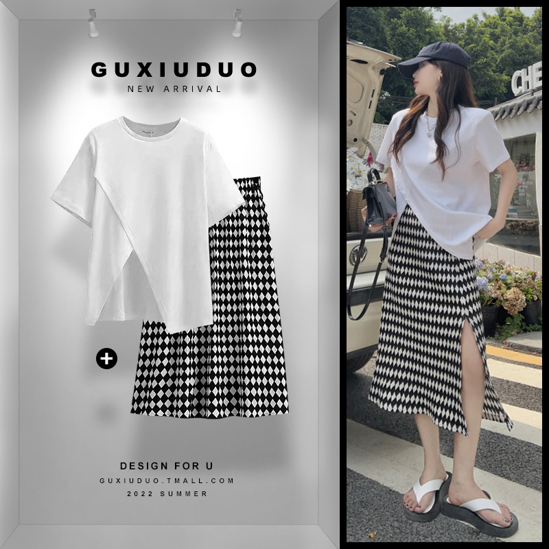 เดรสแขนสั้นมีไซส์L-4XLอก38-47นิ้ว