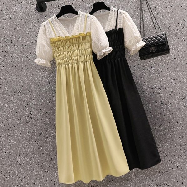 เดรสคนอ้วน เดรสสาวอวบ ชุดเดรสคนอ้วนวัยรุ่น BY PLUS SIZE Girl