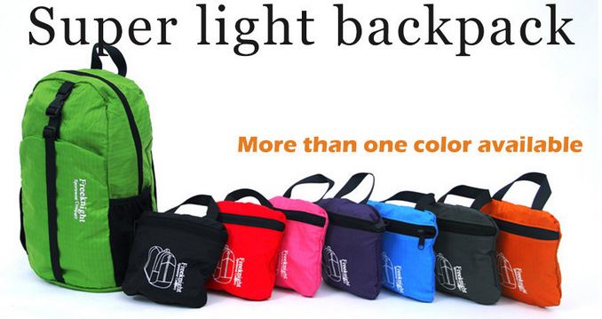 กระเป๋าเป้สะพายหลัง กระเป๋า backpack เดินป่า ท่องเที่ยว วัสดุ Nylon กันน้ำ ดีไซน์สีสันสดใส พับเก็บได้ กระเป๋าเป้ใส่เสื้อผ้า ราคาถูกมาก 128086