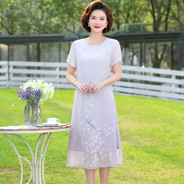 เดรสวัยผู้ใหญ่40-60ปี เดรสคุณแม่ ชุดเดรสทำงานวัยผู้ใหญ่ แบรนด์ MAMA DRESS