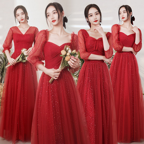 ชุดเพื่อนเจ้าสาวสีแดง