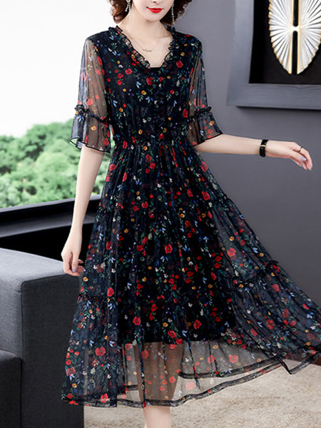 เดรสวัยผู้ใหญ่40-60ปี เดรสคุณแม่ ชุดเดรสทำงานวัยผู้ใหญ่ แบรนด์ MAMA DRESS