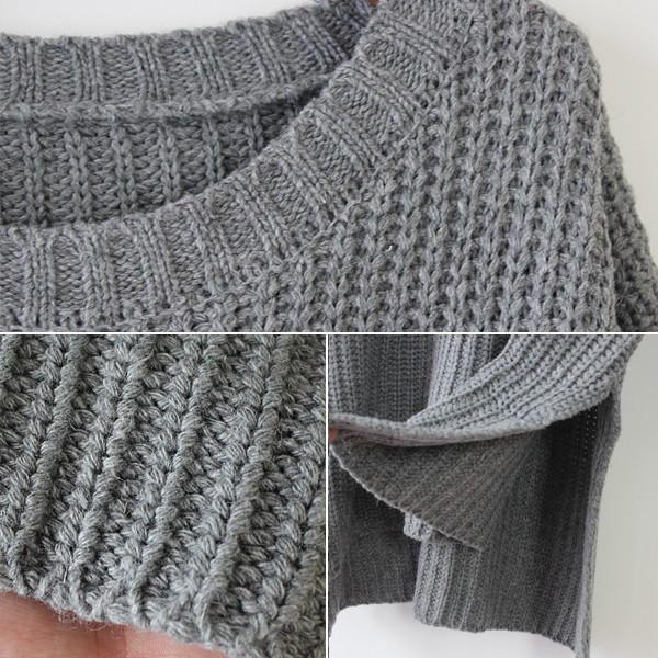 เสื้อไหมพรมตัวโคล่ง Sweater ทรงยาว เกาหลีฝุดๆ ยืดได้เยอะ พร้อมส่ง