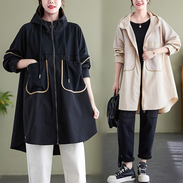 เสื้อทีเชิ้ตคนอ้วนผู้หญิงสไตล์คอตตอนลินินมีไซต์อก 47-48 นิ้ว