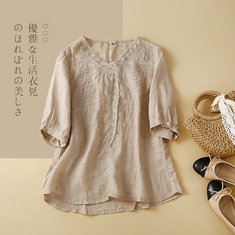 เสื้อลินิน เสื้อผ้าฝ้ายลินิน เสื้อเชิ้ตผ้าลินิน BY Zimo