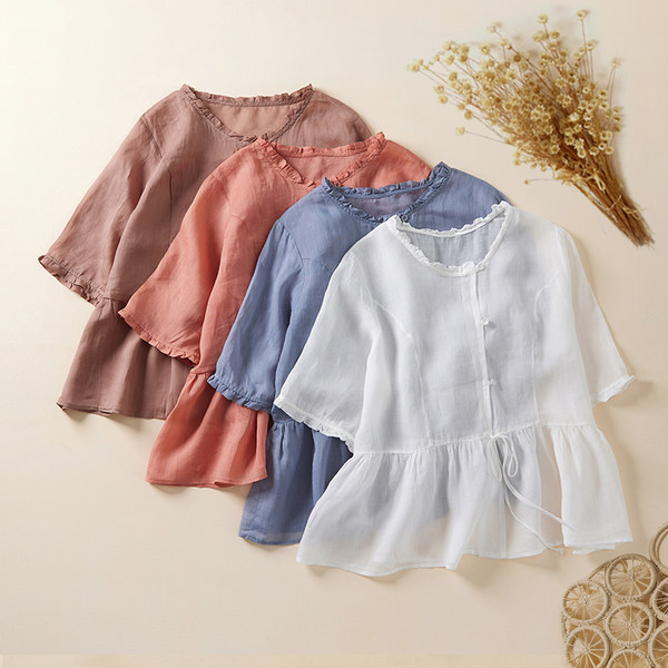 เสื้อลินิน เสื้อผ้าฝ้ายลินิน เสื้อเชิ้ตผ้าลินิน