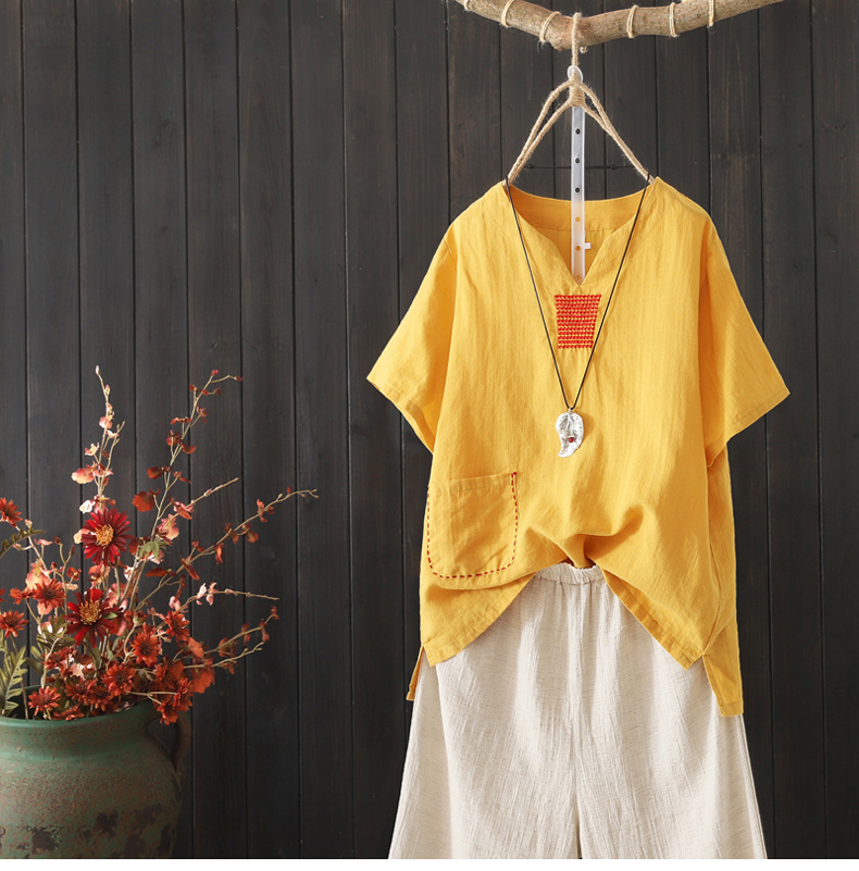 เสื้อผ้าฝ้าย ผ้าลินิน มีขนาดไซส์เดียว อกประมาณ100ซม.หรือประมาณ 40นิ้วขึ้นไป