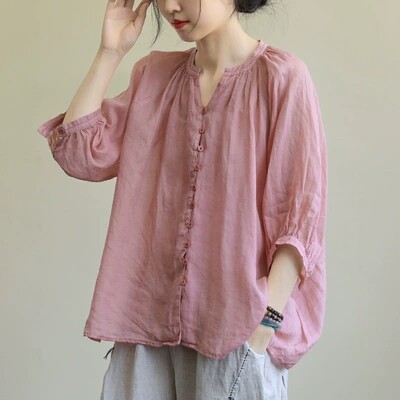 เสื้อลินิน แบบเสื้อสวยๆ เสื้อผ้าฝ้ายลินิน เสื้อเชิ้ตผ้าลินิน BY LININ