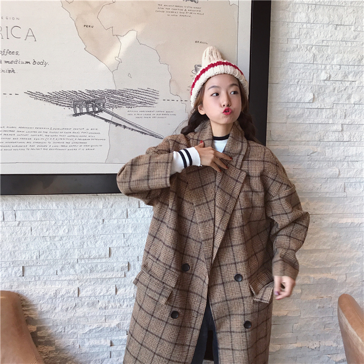 เสื้อคลุมกันหนาว สไตล์ญี่ปุ่น ผ้ากระสอบลายสก๊อต บุซับในกันลม ใครชอบแนวนี้ต้องรีบจัดเลยจ้า