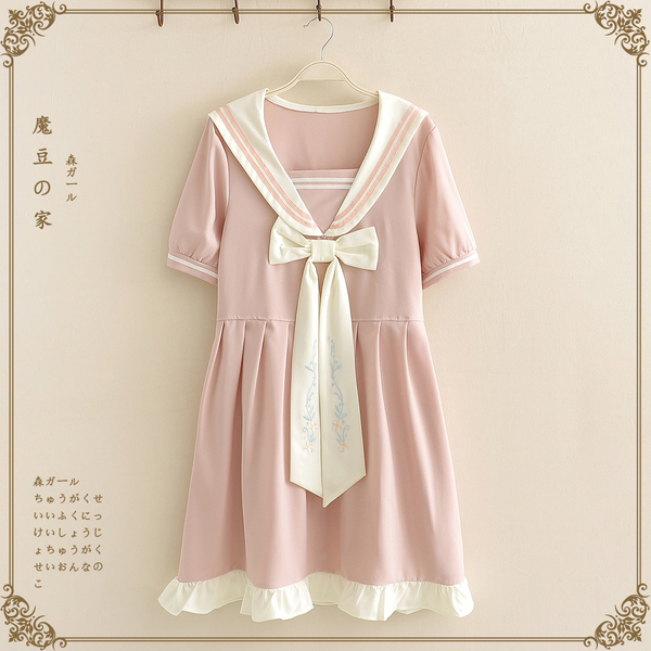 เสื้อผ้าเด็กวัยรุ่น ประมาณ12-17ปี เสื้อสไตล์ญี่ปุ่น Mori Girl สไตล์สดใสน่ารักคิกขุ Mori Girl