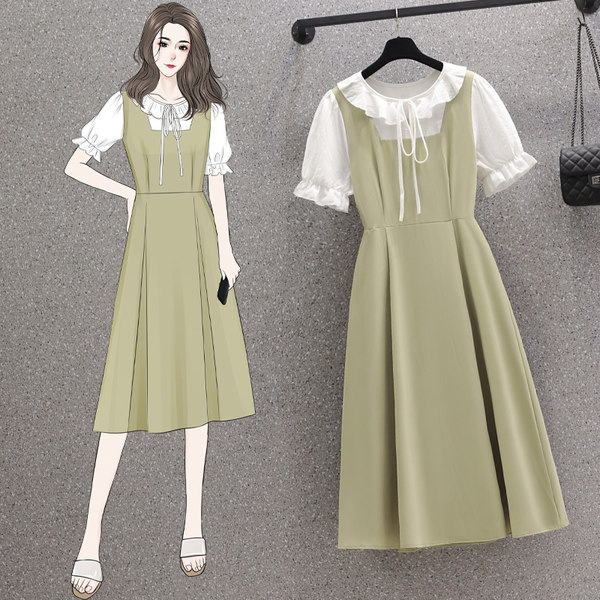 เดรสคนอ้วน เดรสสาวอวบ ชุดเดรสคนอ้วนวัยรุ่น BY PLUS SIZE Girl