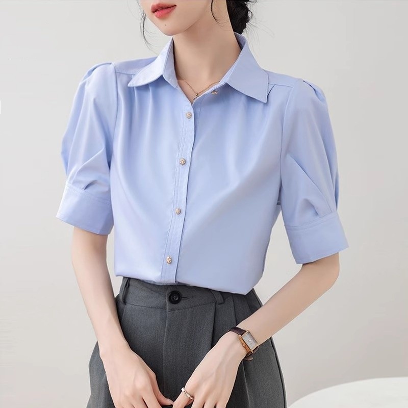 เสื้อเชิ้ตผู้หญิงใส่ทํางาน 390 บาทต่อชิ้น ฟรีค่าจัดส่ง