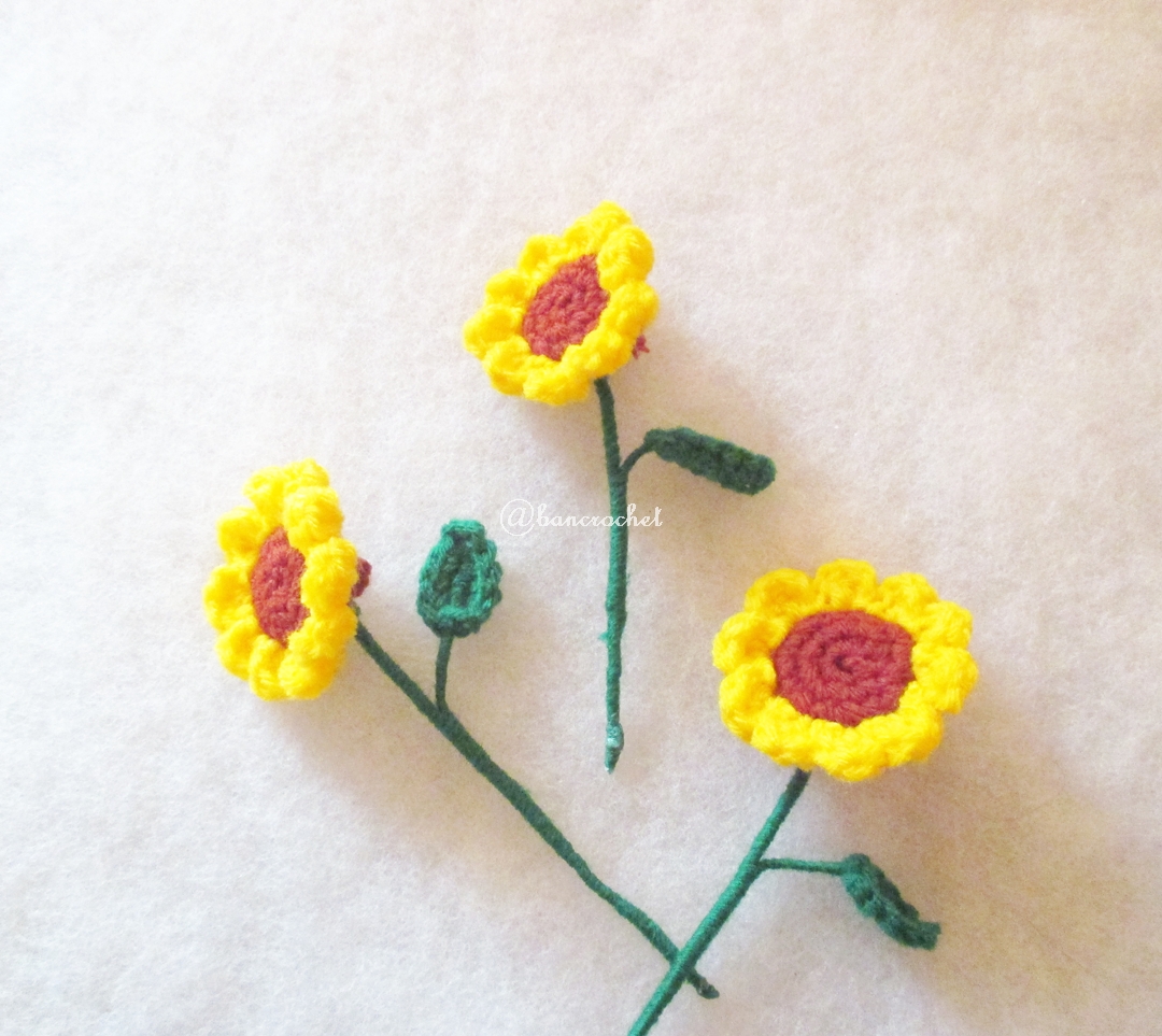 ทานตะวันถักโครเชต์ Crochet Sunflowers