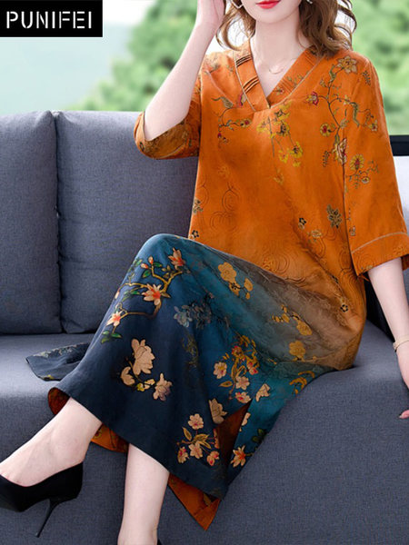 เดรสวัยผู้ใหญ่40-60ปี เดรสคุณแม่ ชุดเดรสทำงานวัยผู้ใหญ่ แบรนด์ MAMA DRESS