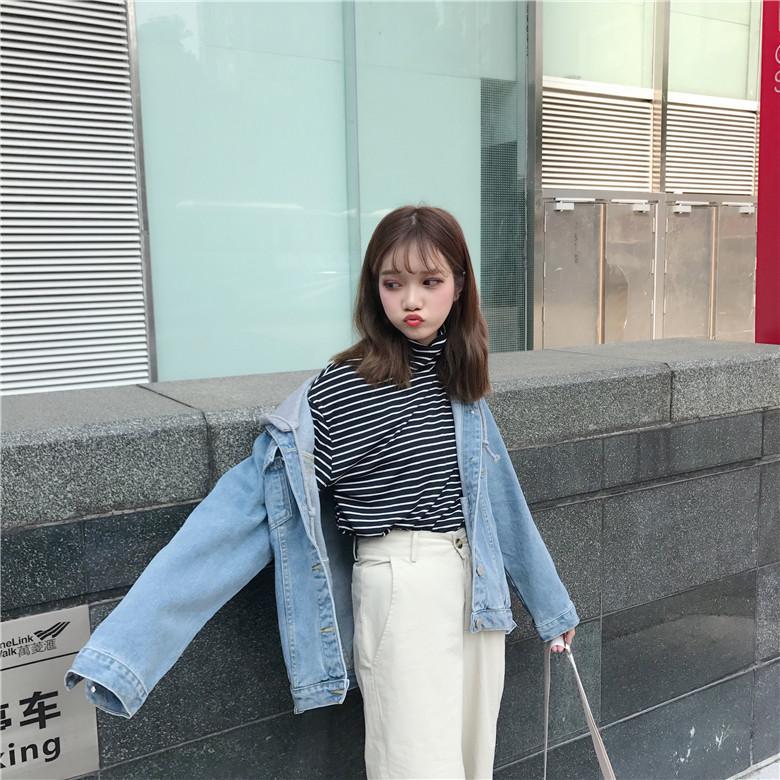 แจ็กเก็ต ฮู้ดผ้า น่ารัก ทรงสวย สียีนส์อ่อน พร้อมส่งจ้า same pic