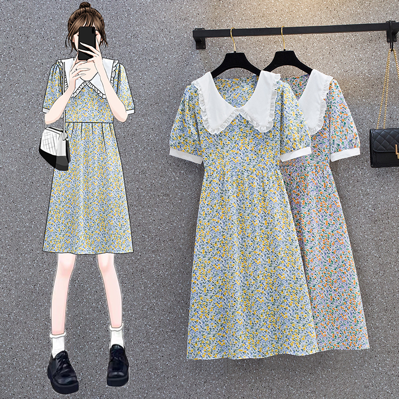 เดรสแขนสั้น มีไซส์ L-4XLอก 38-47 นิ้ว ใส่ได้ทั้งสาวหุ่นดีน่ารักจนถึงสาวอวบพลัสไซส์