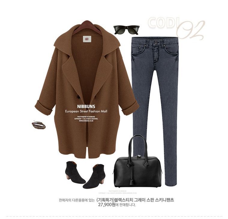 เสื้อคลุม สไตล์ยุโรป ผ้าทอเนื้อหยาบ พร้อมส่ง แบบเก๋ ใส่ได้ทุกโอกาส freesize