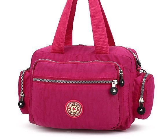 กระเป๋าถือ กระเป๋าสะพาย ผู้หญิง กระเป๋าผ้าไนลอน กันน้ำ สีสันสดใส ดีไซน์ ทรงกระบอก มีกระเป๋า ซิป 2 ข้าง กระเป๋าใส่ของกระจุกจิก กระเป๋าวัยรุ่น 967534