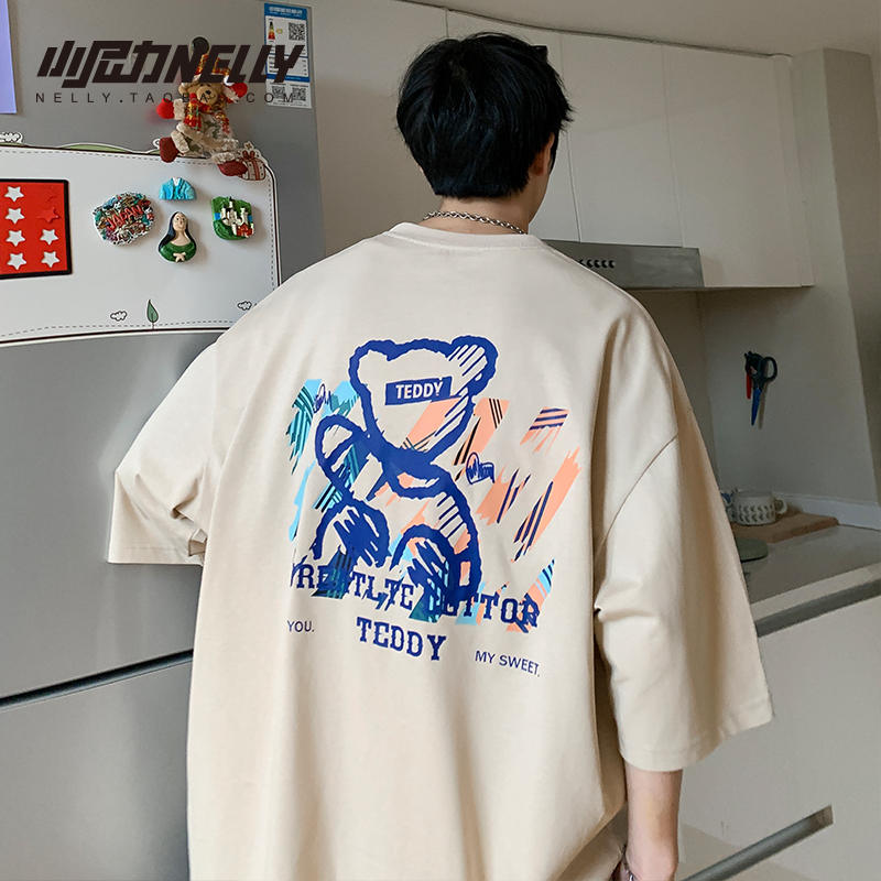 เสื้อยืดคอกลม ผู้ชาย เสื้อยืดผู้ชายเกาหลี เสื้อยืดเกาหลี แบรนด์ NELLY