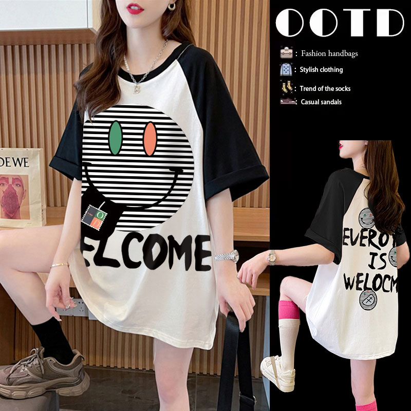 เสื้อยืดคนอ้วนแบบโอเวอร์ไซส์แบบ ulzzang fashion สนใจทักแชท