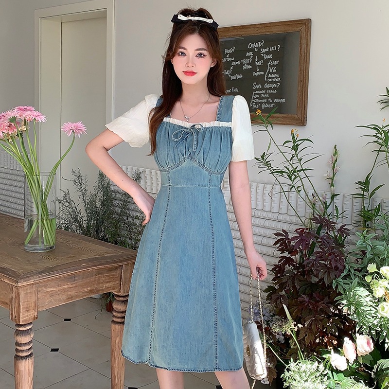 เดรสแขนสั้น มีไซส์ L-4XLอก 38-47 นิ้ว ใส่ได้ทั้งสาวหุ่นดีน่ารักจนถึงสาวอวบพลัสไซส์ จัดส่งฟรี! ทักแชทสั่งซื้อ