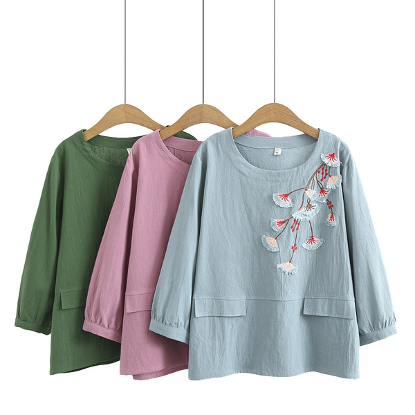 เสื้อลินินสไตล์ผู้ใหญ่ เสื้อคุณแม่ เสื้อผู้ใหญ่ แบรนด์ LININ