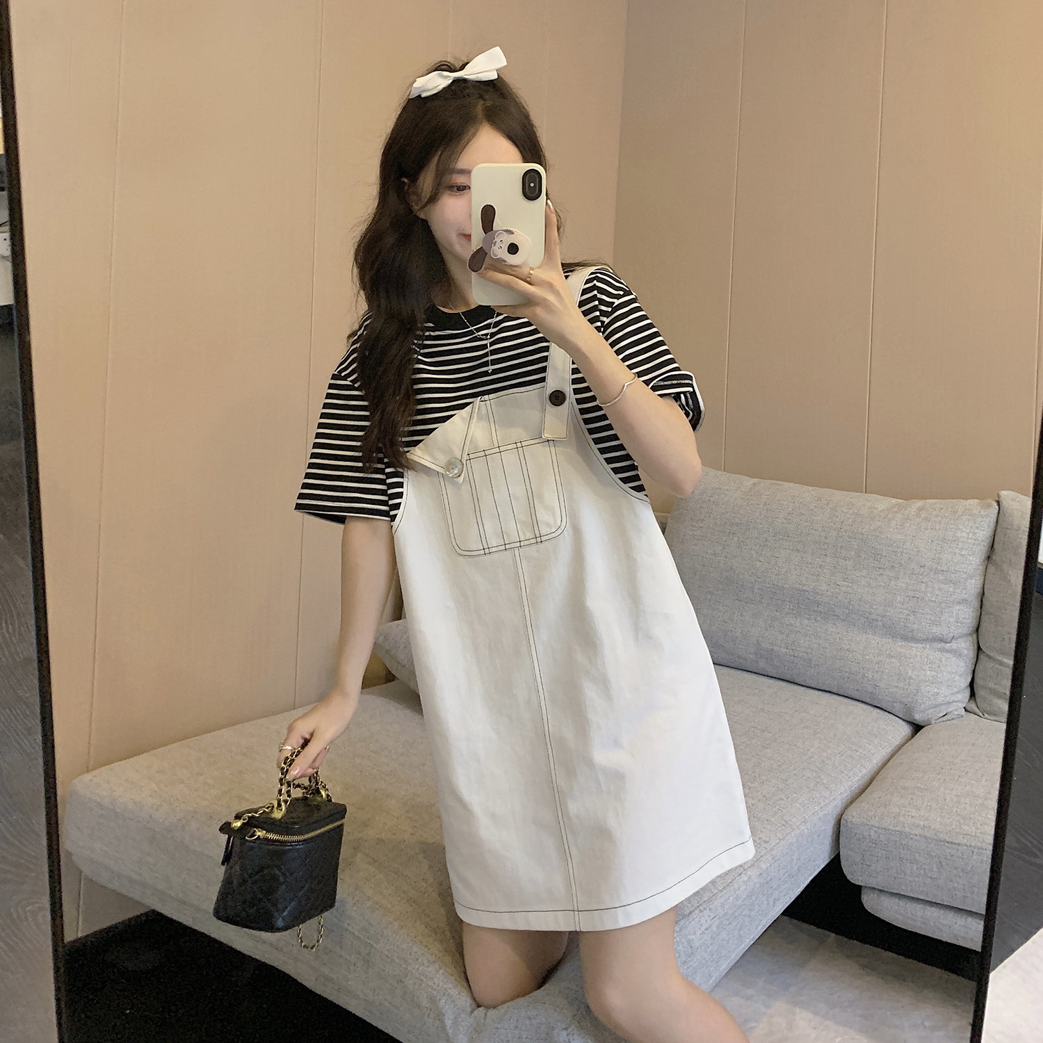 เดรสวัยรุ่น-เดรสคนอ้วนวัยรุ่น L-4XL(อก38-46 นิ้ว)