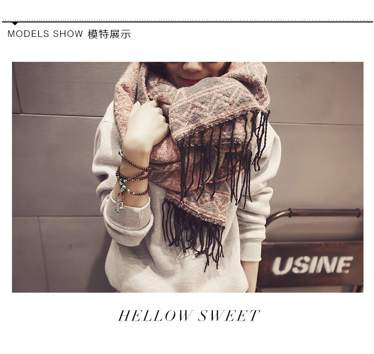 ผ้าพันคอ/ผ้าคลุมไหล่ กันหนาว เนื้อนุ่ม ลายชมพูเทา เกาหลี งานดีค่ะ พร้อมส่ง same pic