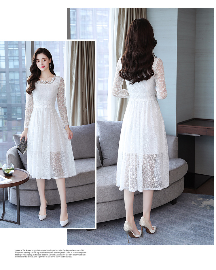 Dress4608 เดรสยาวลูกไม้แขนยาวทรงสวย ซิปข้าง มีซับในอย่างดีทั้งชุด ผ้าลูกไม้เกรดพรีเมียมเนื้อดีลายสวยเนื้อหนามีน้ำหนัก งานสวยเรียบหรูเหมือนราคาหลักพัน ใส่ออกงานได้ มี 2 สี ขาว, ดำ