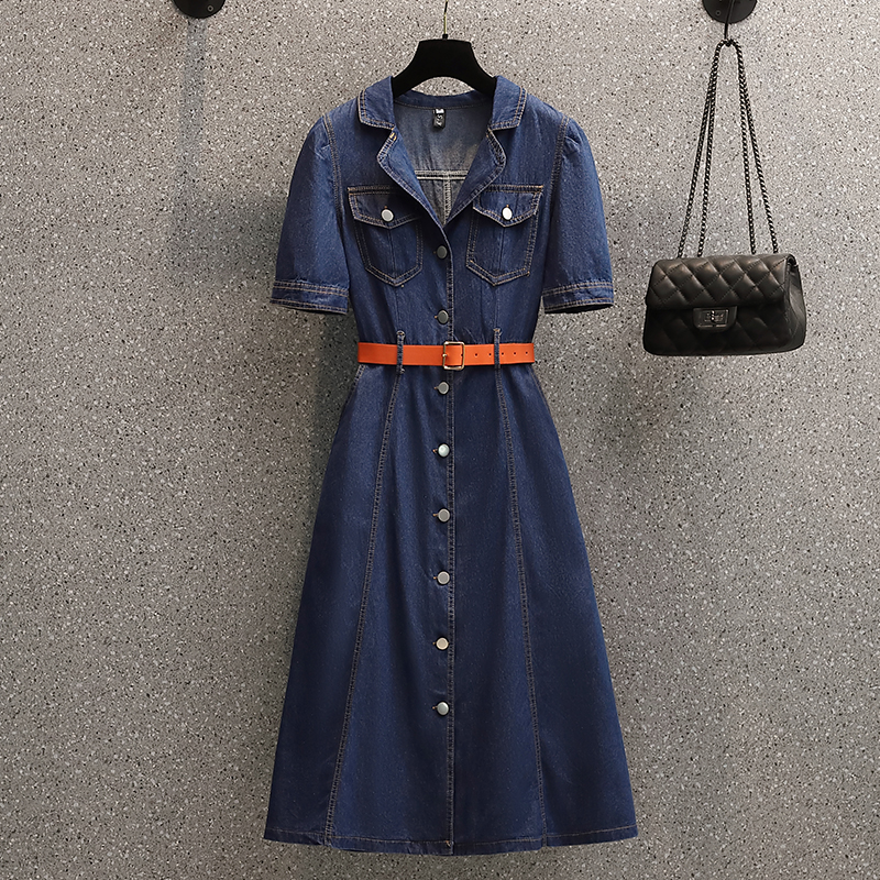 เดรสแขนสั้น มีไซส์ L-4XLอก 38-47 นิ้ว ใส่ได้ทั้งสาวหุ่นดีน่ารักจนถึงสาวอวบพลัสไซส์