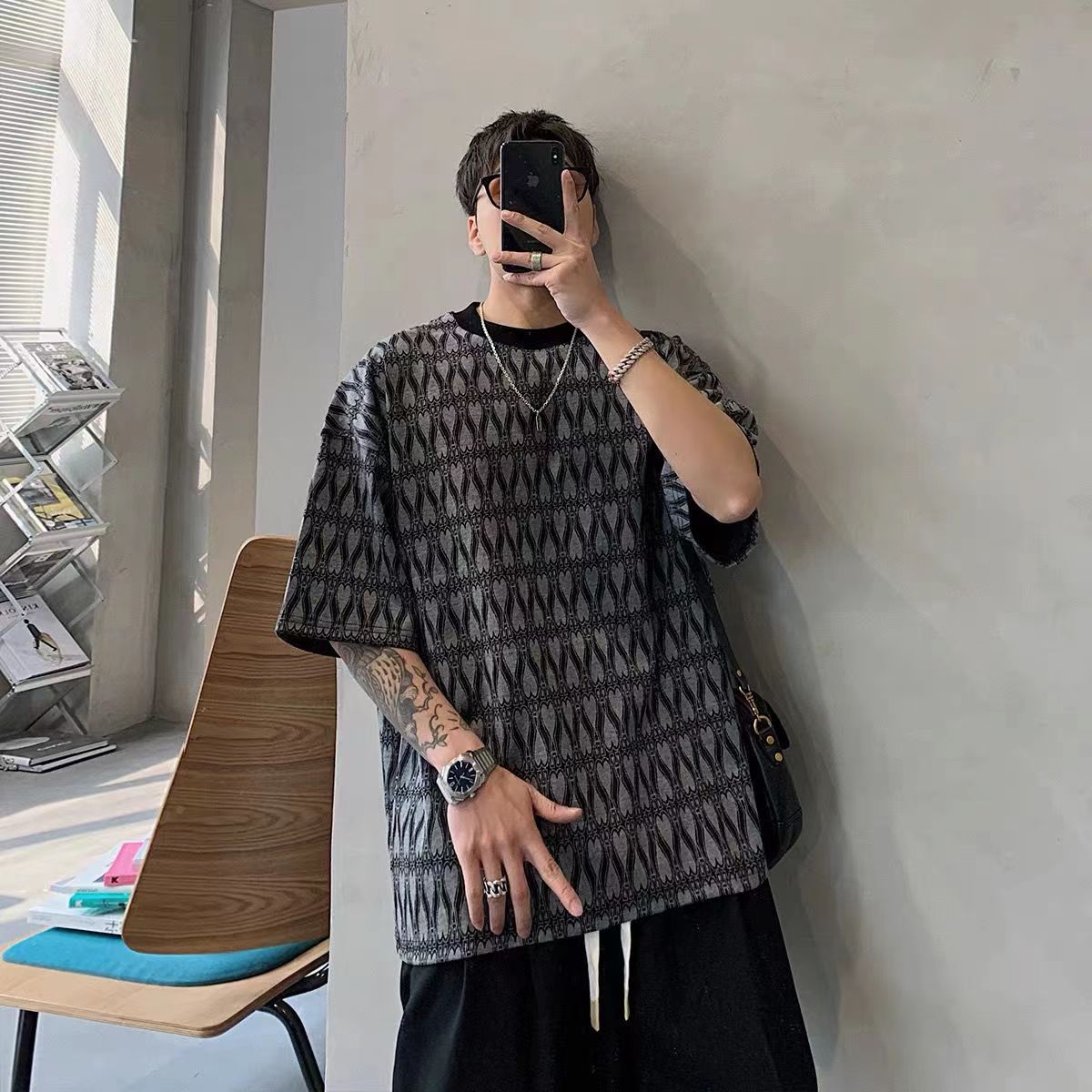เสื้อยืดผู้ชายอ้วน S-5XL(อกเสื้อ39-51นิ้ว)