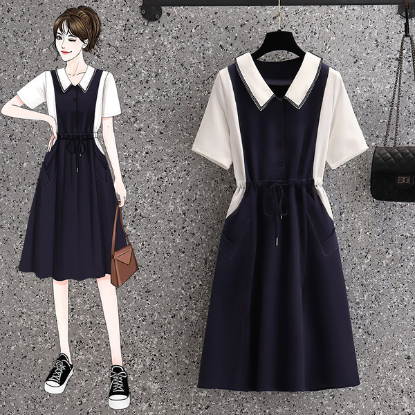 เดรสคนอ้วน เดรสสาวอวบ ชุดเดรสคนอ้วนวัยรุ่น BY PLUS SIZE Girl