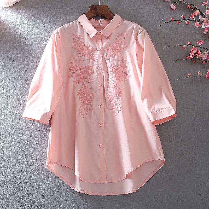 เสื้อลินิน เสื้อผ้าฝ้ายลินิน เสื้อเชิ้ตผ้าลินิน ปักลายสวยๆด้วยด้าย สไตล์VINTAGE BY Dreamroom