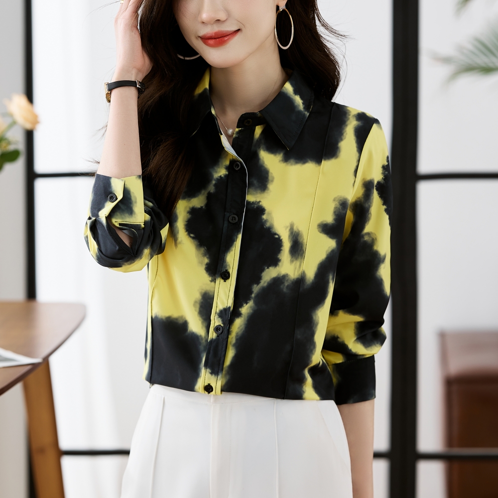 เสื้อเชิ้ตผู้หญิงแขนยาว เสื้อเชิ้ตผู้หญิงใส่ทํางาน 390 บาทต่อชิ้น ฟรีค่าจัดส่ง