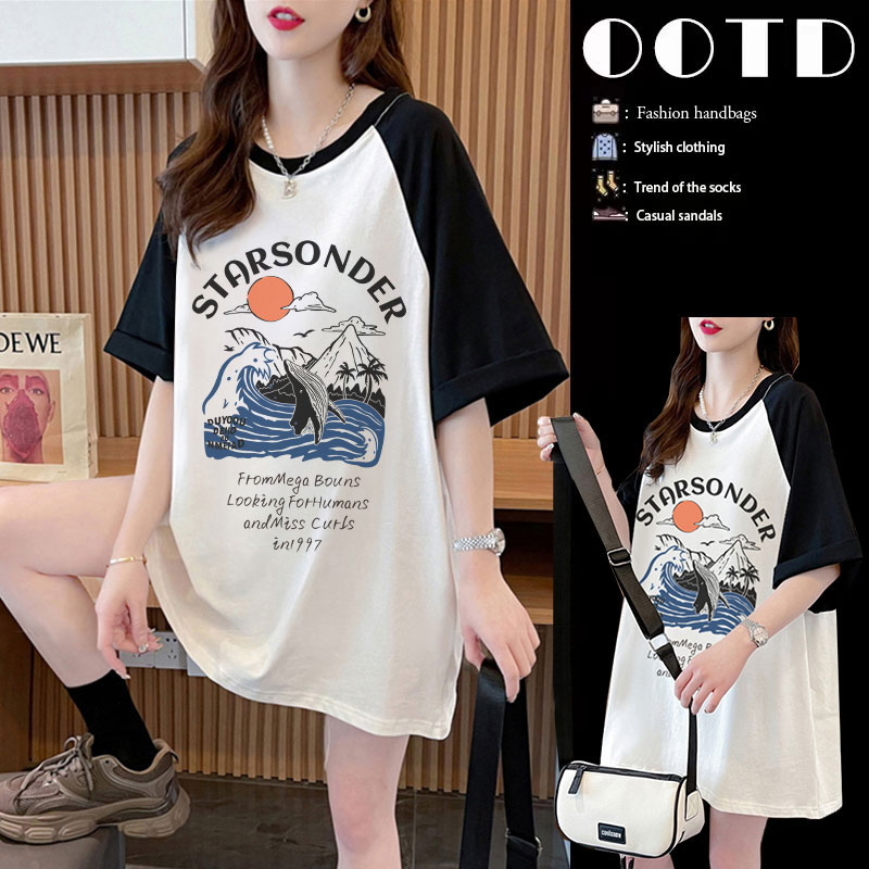 เสื้อยืดคนอ้วนแบบโอเวอร์ไซส์แบบ ulzzang fashion สนใจทักแชท