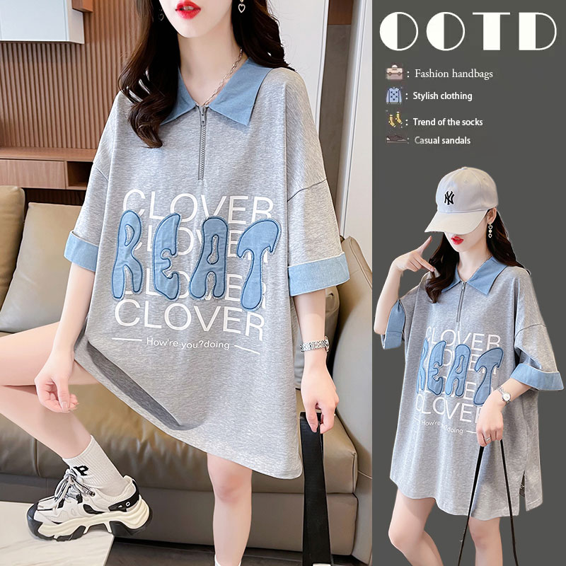 เสื้อยืดคนอ้วนแบบโอเวอร์ไซส์แบบ ulzzang fashion สนใจทักแชท