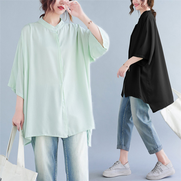 เสื้อลินินคนอ้วน เสื้อทีเชิ้ตคนอ้วนผู้หญิง เสื้อทีเชิ้ตตัวใหญ่ By Literary Plus size