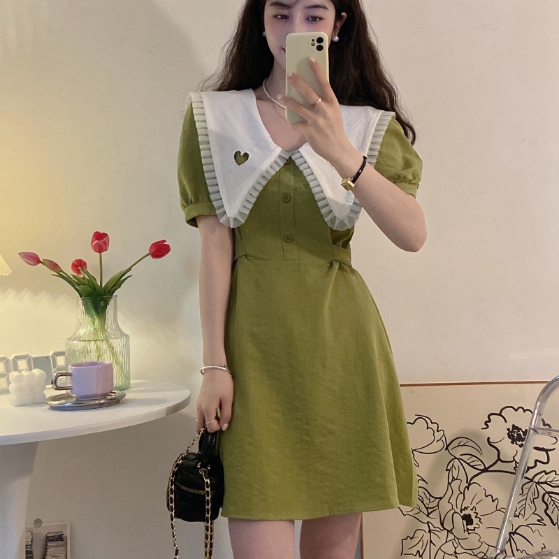 เดรสวัยรุ่น-เดรสคนอ้วนวัยรุ่น L-4XL(อก38-46 นิ้ว)