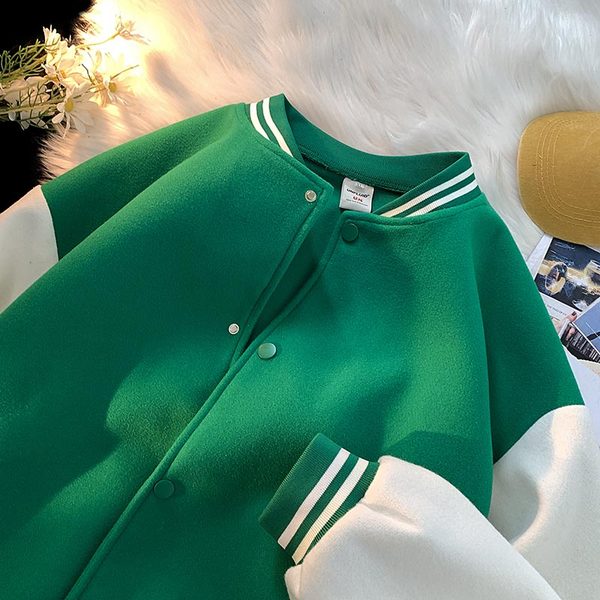 เสื้อแจ็คเก็ตเบสบอล เสื้อคลุม เสื้อแขนยาวสไตล์เกาหลี